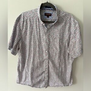 Johnston & Murphy printed short sleeve shirt